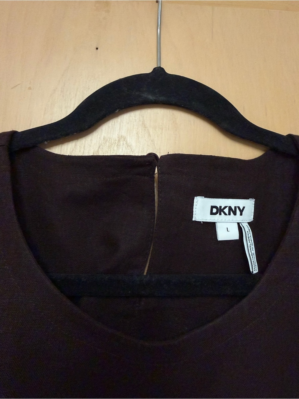 DKNY Brown Short Sleeve Boxy Crop Top - Picture 3 of 5